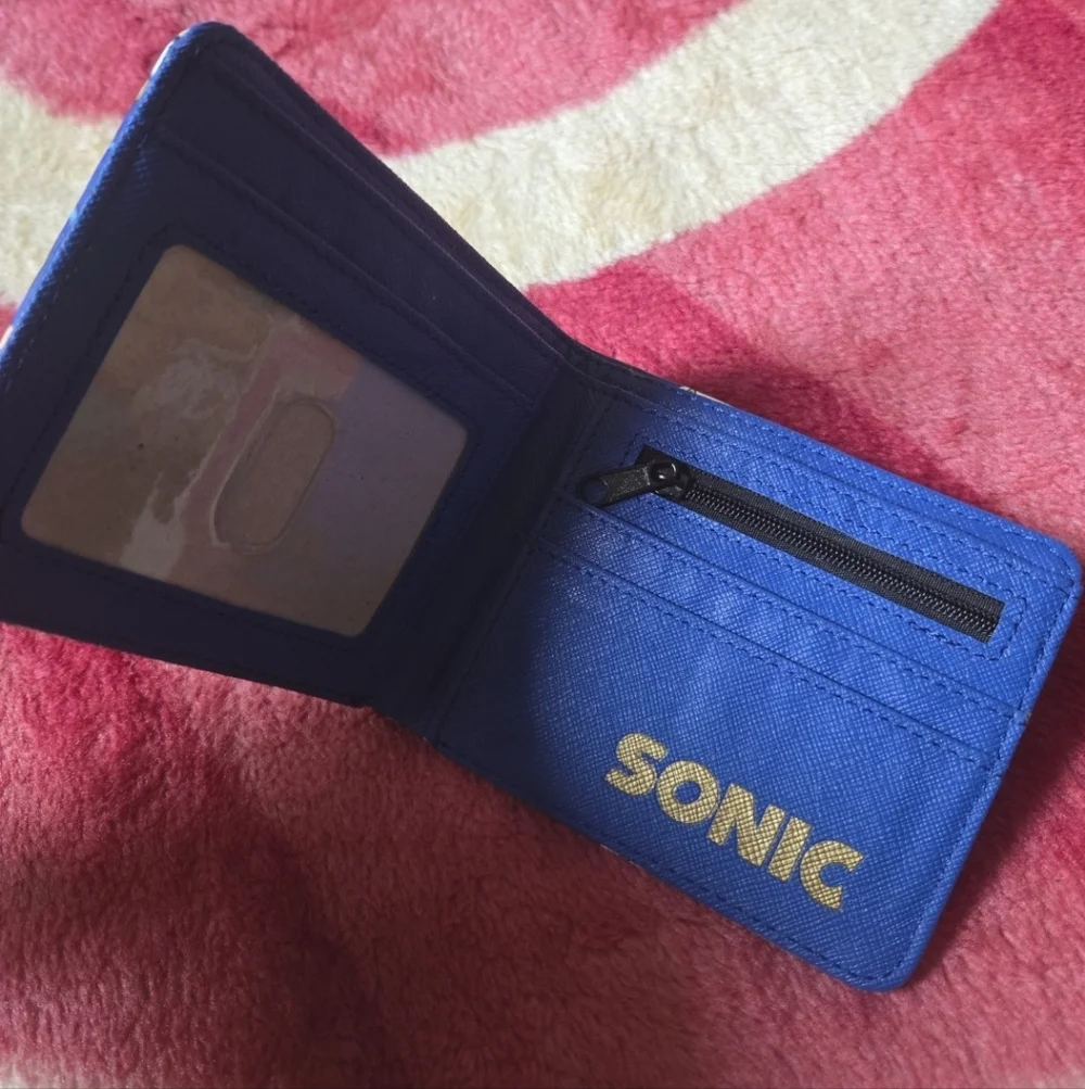 New sonic the hedgehog anime manga leather wallet